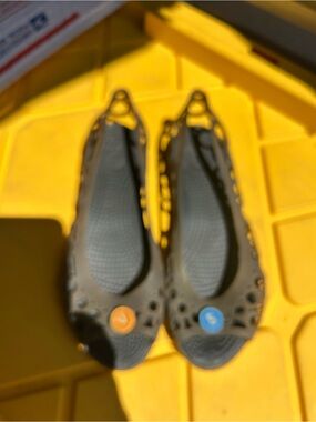 Crocs Adrina Flats Women's Jelly Coffee Open Toe Slip On Comfort Shoes Size W6
